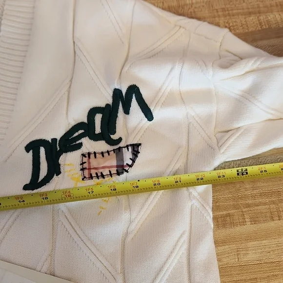 EBOSSY Women’s Cable Knit Long Sleeve Embroidered Cardigan, size L - Picture 12 of 12